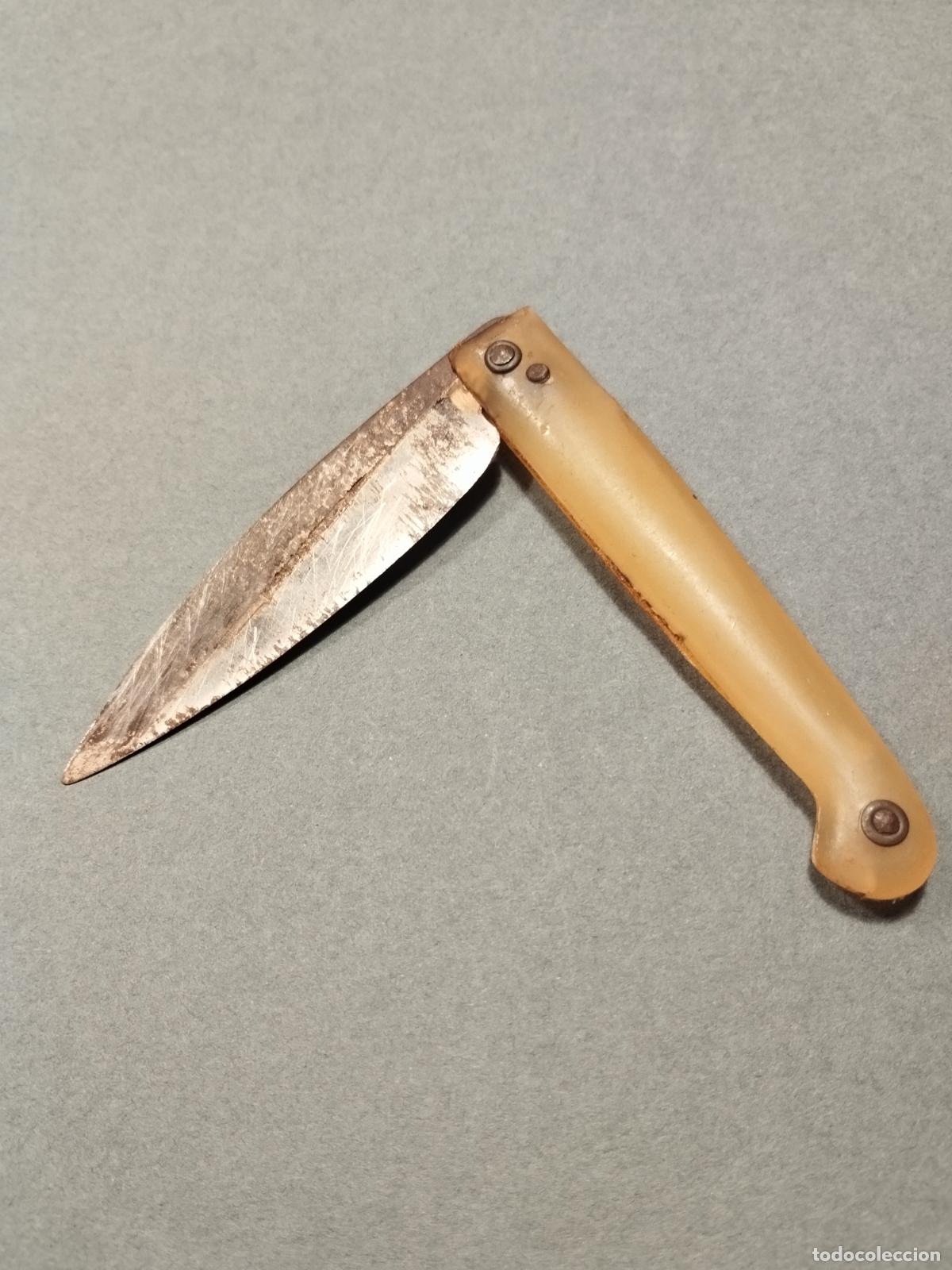Militaria: FAC 1 NAVAJA RUSTICA. BUENA CALIDAD. CACHAS POSIBLE CUERNO O SIMIL