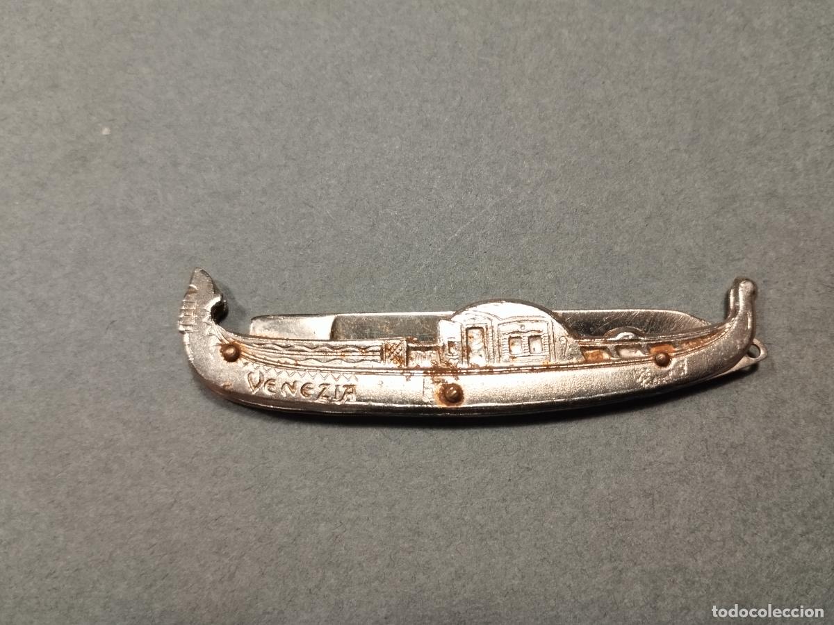 Militaria: FAC 19. NAVAJA PUBLICITARIA DE VENECIA REPRESENTANDO UNA GONDOLA. BUENA CALIDAD.
