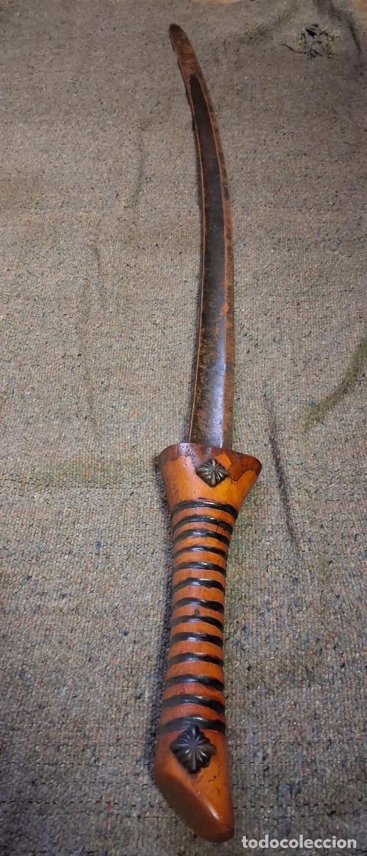 Militaria: SABLE HOJA GUERRA CIVIL Y MANGO HECHO A MANO