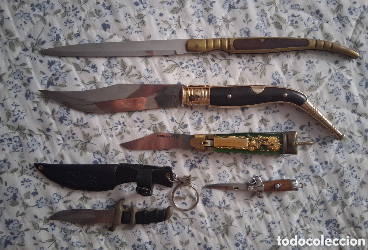 Militaria: Lote de navajas antiguas