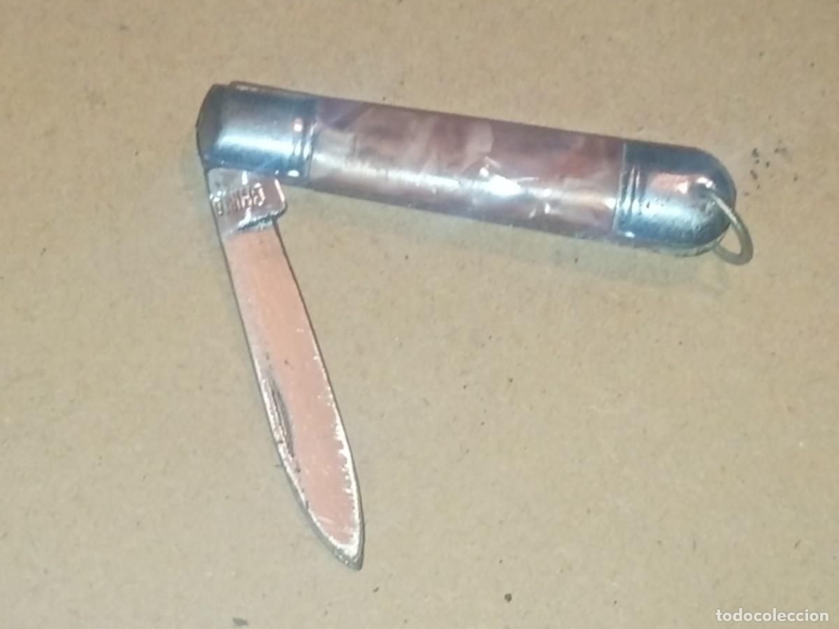 Militaria: Antigua navaja mango con decoraci&oacute;n - Foto 1