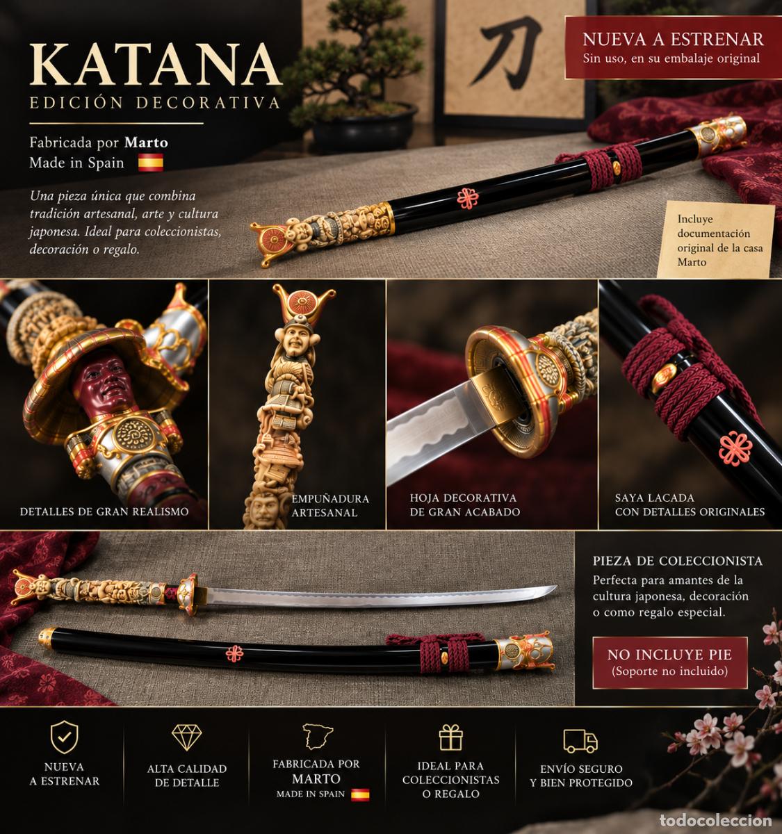 Militaria: 3 KATANAS JAPONESAs DECORATIVAS &ndash; NUEVAS A ESTRENAR &ndash; PIEZAS DE COLECCI&Oacute;N