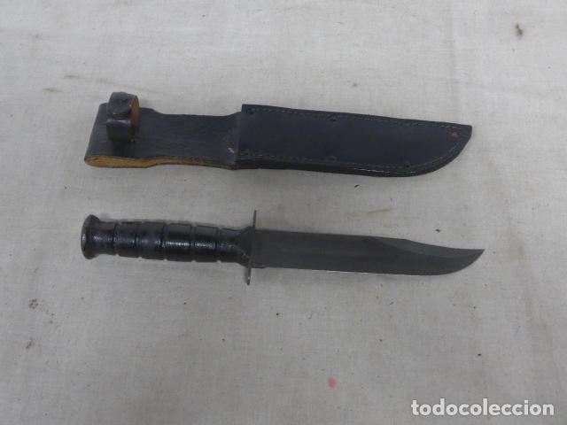 Militaria: Antiguo cuchillo de combate americano, marcado US Ontario, original, Estados Unidos