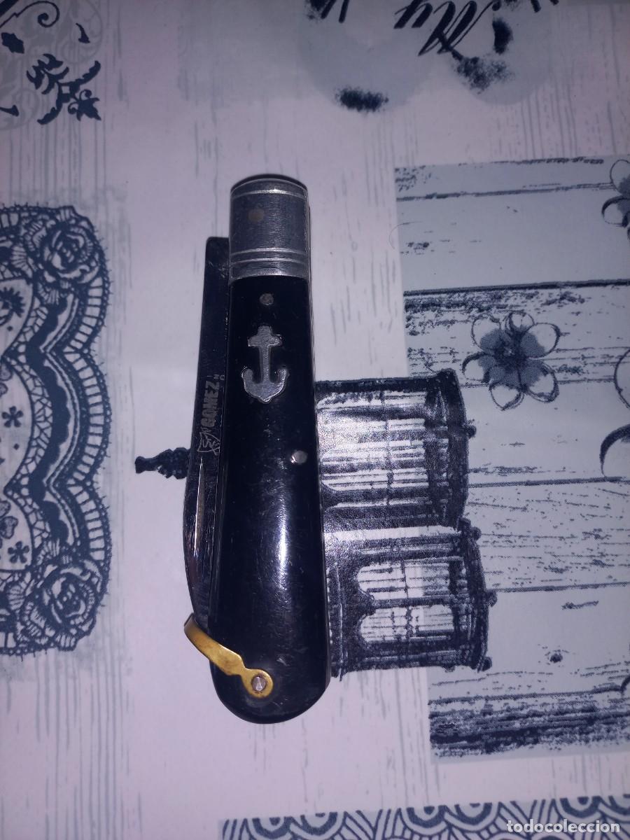 Militaria: NAVAJA DE BOLSILLO PARA COLECCIONISMO CON EL MANGO DE PASTA Y ANCLA, GOMEZ ALBACETE.