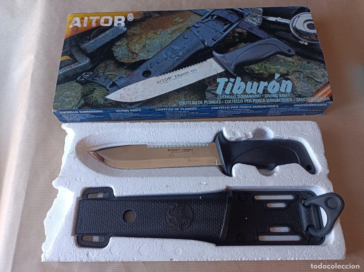 Militaria: CUCHILLO AITOR MODELO TIBUR&Oacute;N PARA SUBMARINISMO