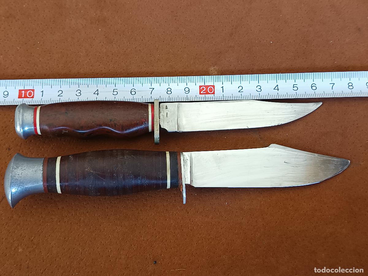 Militaria: 2 CUCHILLOS BOY SCOUT TIPO OJE, MARCA IHER INOS SPAIN Y SELLO ELEFANTE
