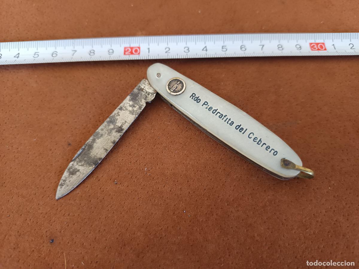 Militaria: ANTIGUA Y RARA NAVAJA DE ALBACETE, RECUERDO DE PIEDRAFITA DEL CEBRERO, LUGO- BUEN ESTADO
