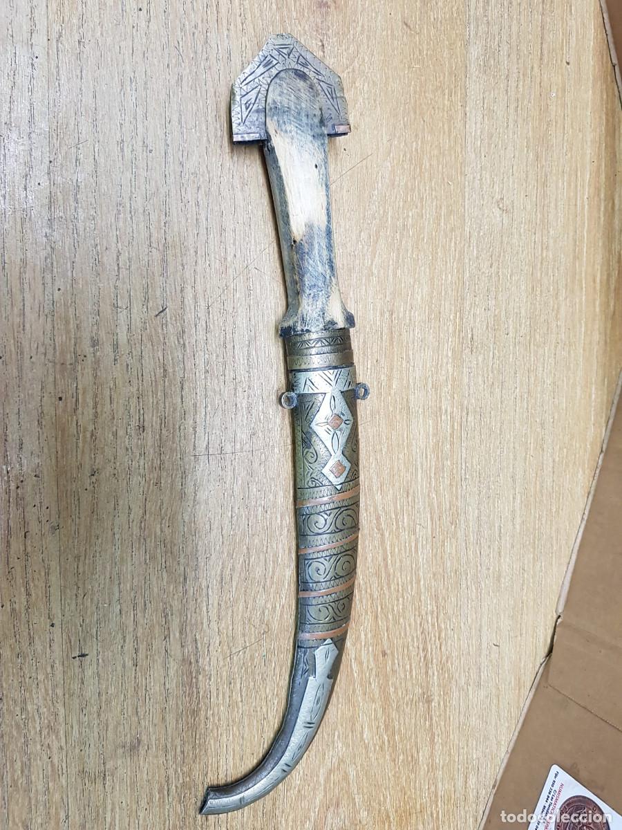 Militaria: ANTIGUA DAGA INDIA-LARGO TOTAL 38 CM