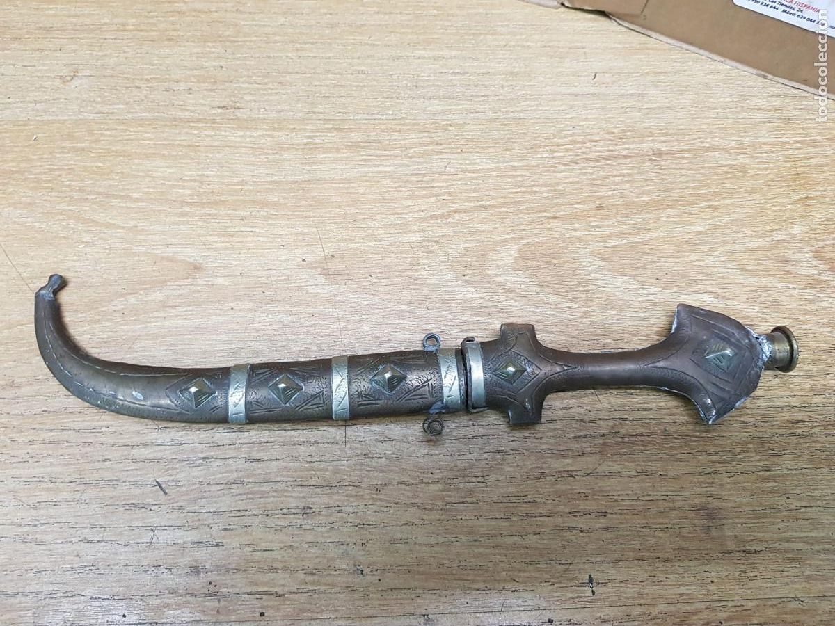 Militaria: ANTIGUA DAGA INDIA-LARGO TOTAL 31 CM