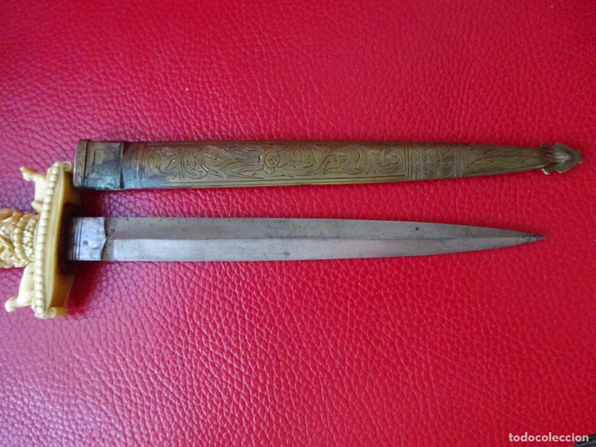 Militaria: couteau de chasse de pr&eacute;sent XIXe - Foto 2