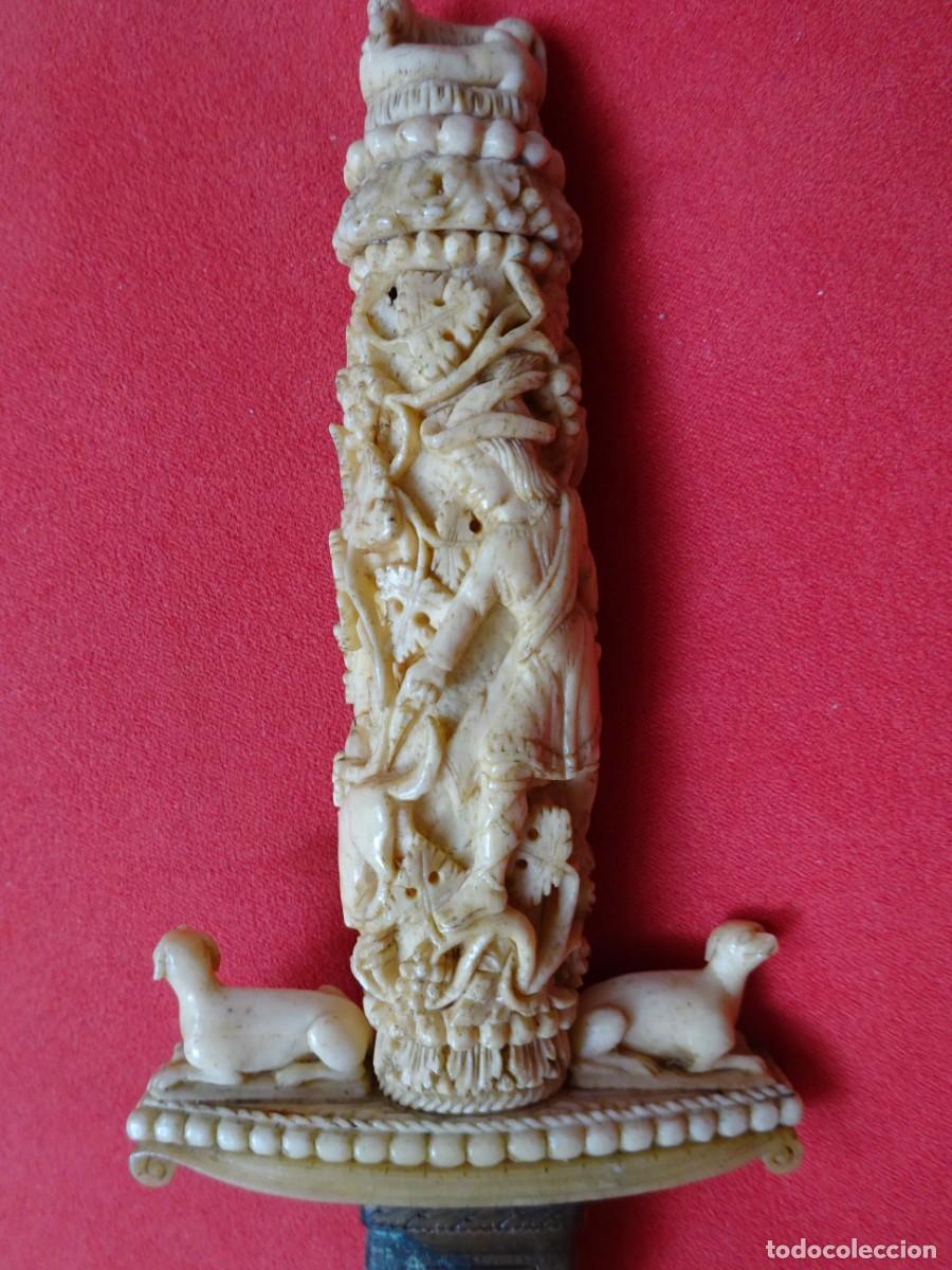 Militaria: couteau de chasse de pr&eacute;sent XIXe - Foto 3