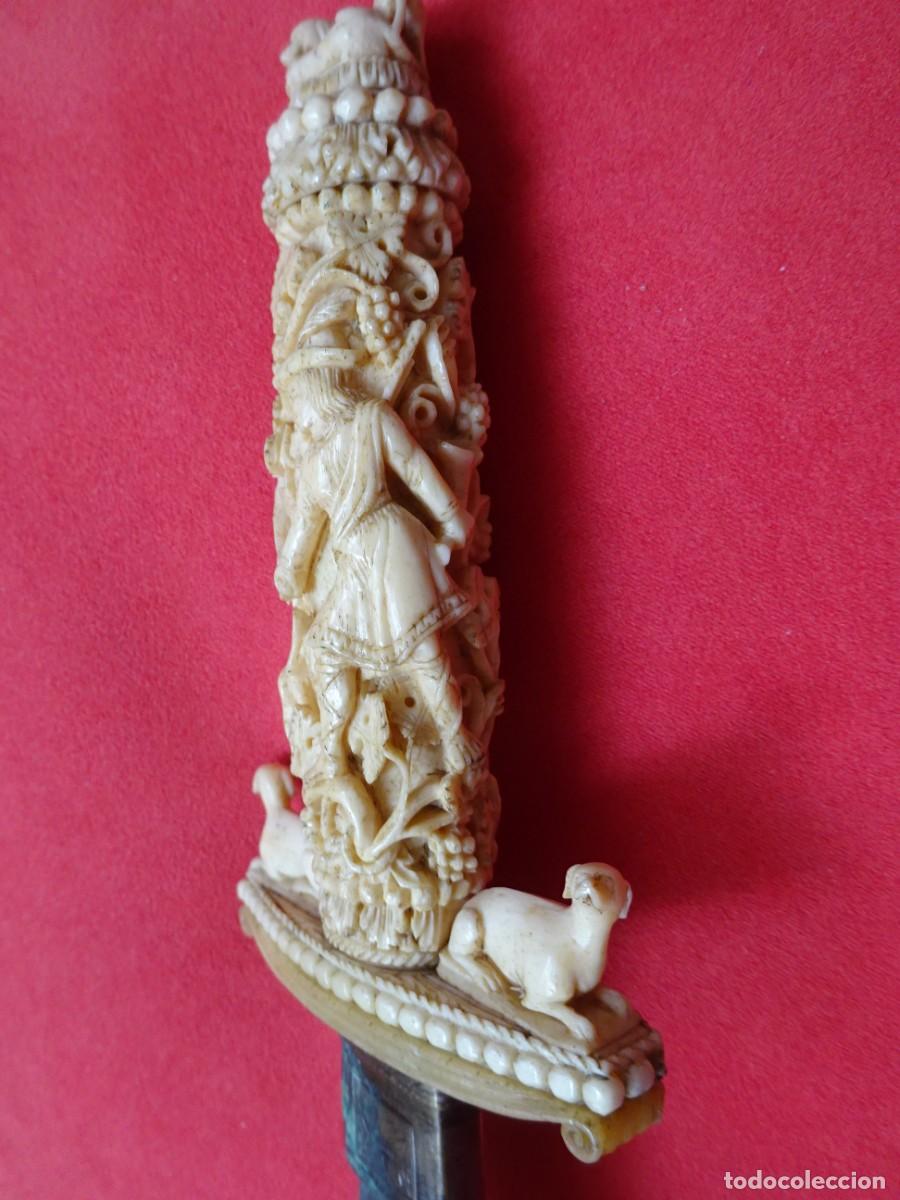 Militaria: couteau de chasse de pr&eacute;sent XIXe - Foto 5