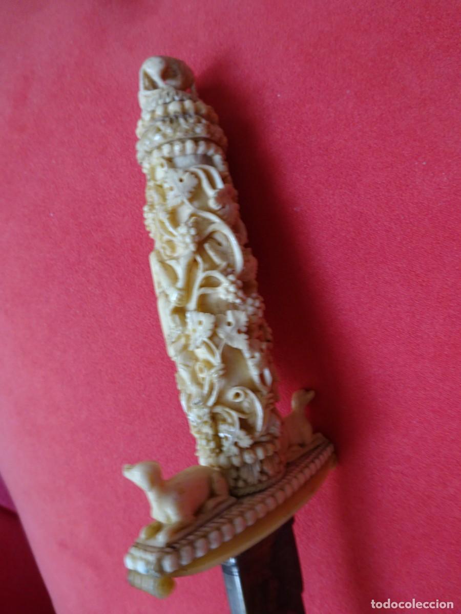 Militaria: couteau de chasse de pr&eacute;sent XIXe - Foto 7