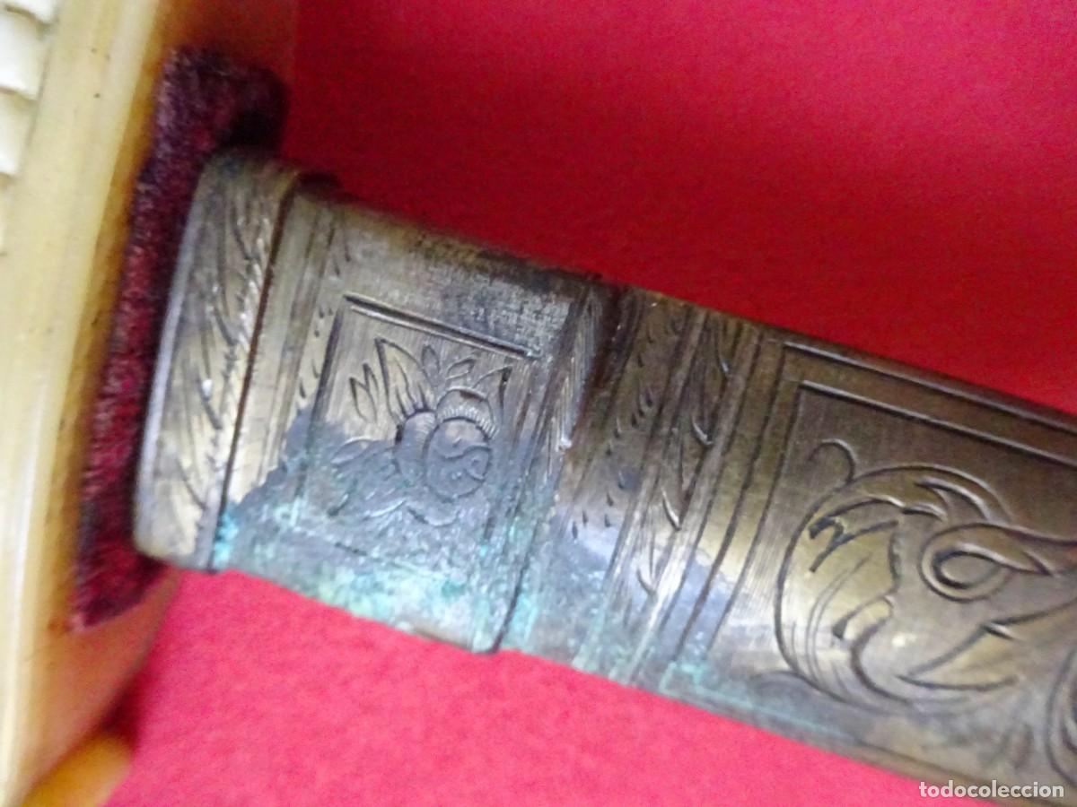 Militaria: couteau de chasse de pr&eacute;sent XIXe - Foto 11