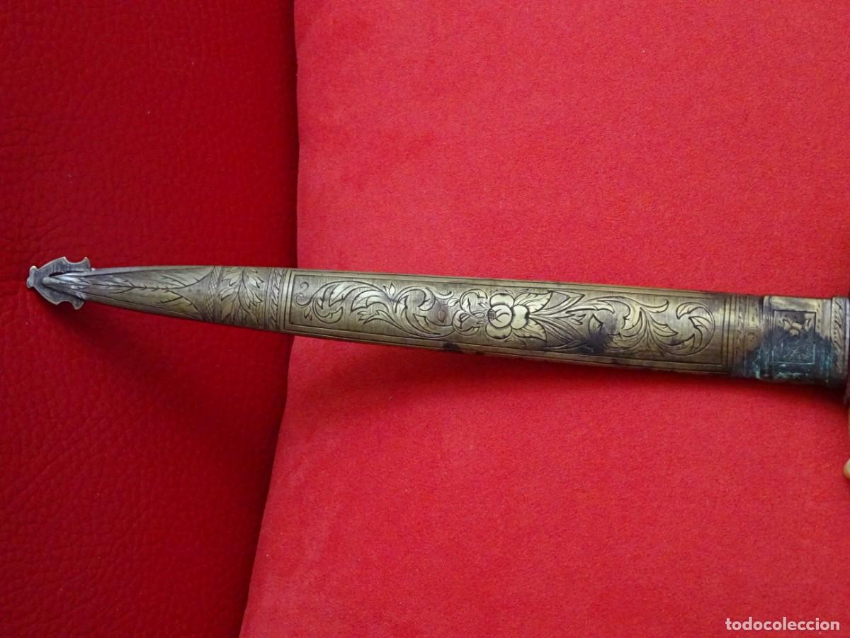 Militaria: couteau de chasse de pr&eacute;sent XIXe - Foto 16