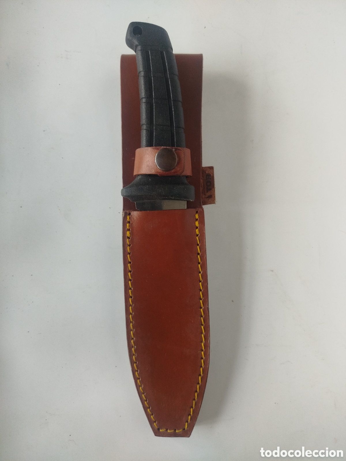 Militaria: CUCHILLO AITOR EUSHI JUNIOR CON FUNDA DE CUERO. - Foto 3