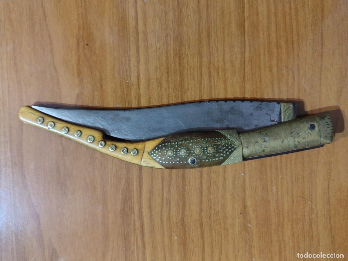 Militaria: Navaja artesanal 40cm finales siglo XIX (Albacete/Santa Cruz de Mudela)