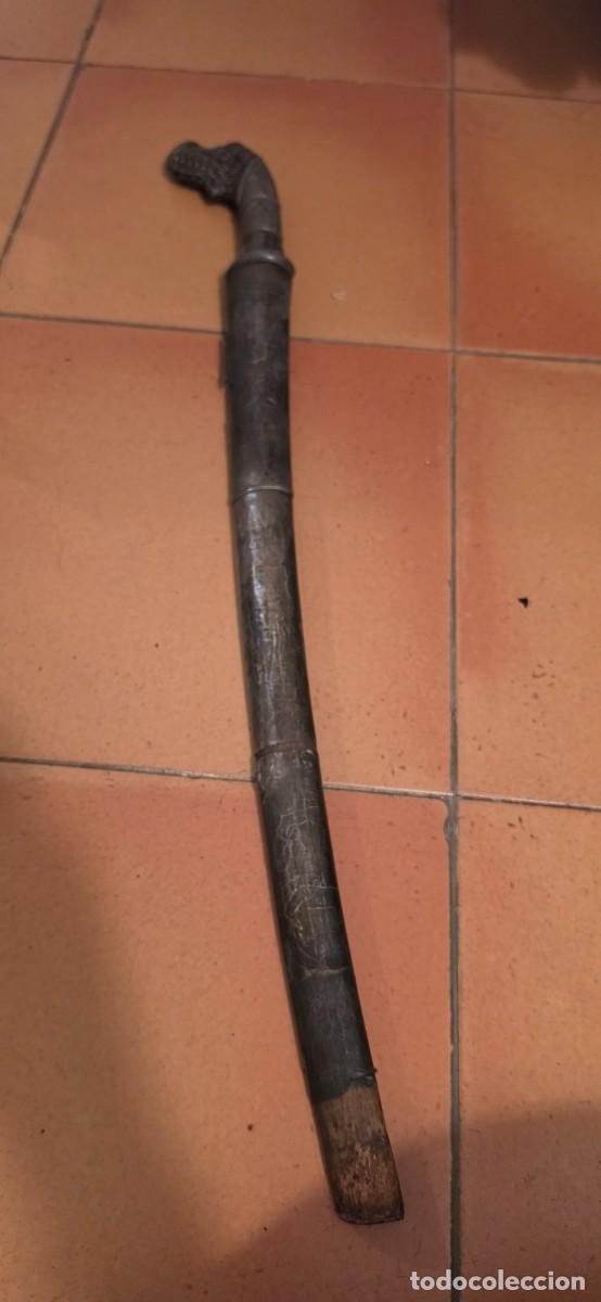 Militaria: Impresionante espada par&oacute;n malaya muy antigua plata