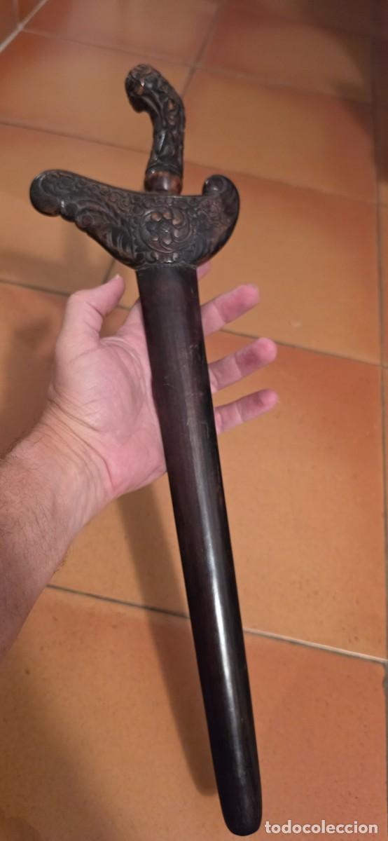 Militaria: Precioso ser&iacute;a antiguo hoja muy trabajada