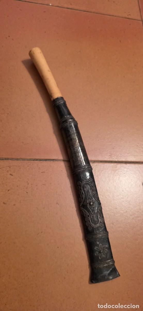 Militaria: Dha de gran tama&ntilde;o hueso o similar y plata siglo XIX