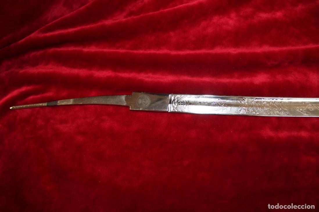 Militaria: hoja para espada de oficial de la Armada espa&ntilde;ola