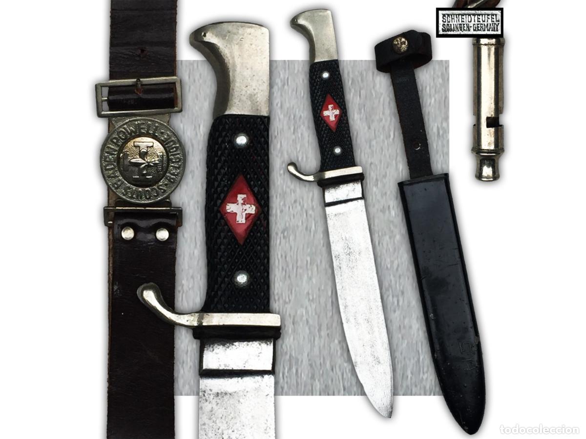 Militaria: RARE COUTEAU DAGUE SCOUT SUISSE HJ - POST WW2 - Original