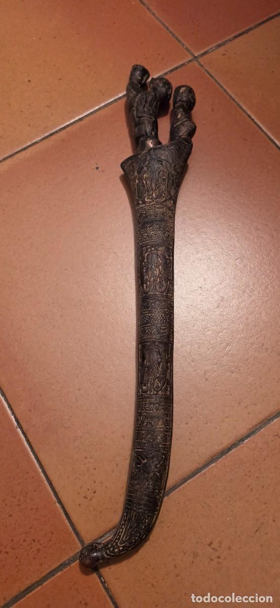 Militaria: Muy antigua daga batak de Sumatra trabajada