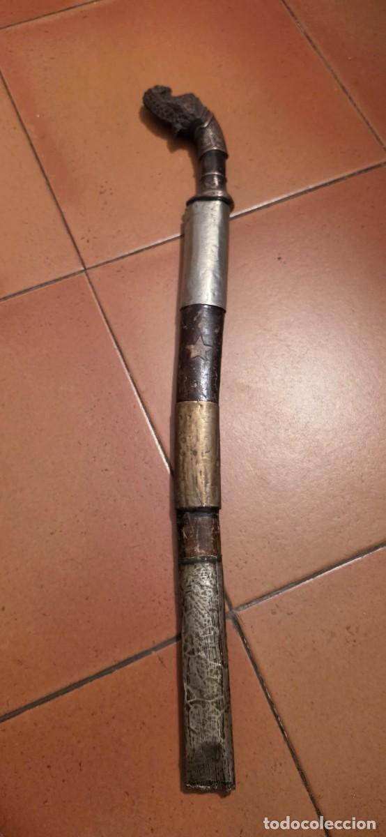 Militaria: Importante espada pedang sumatra muy antigua plata