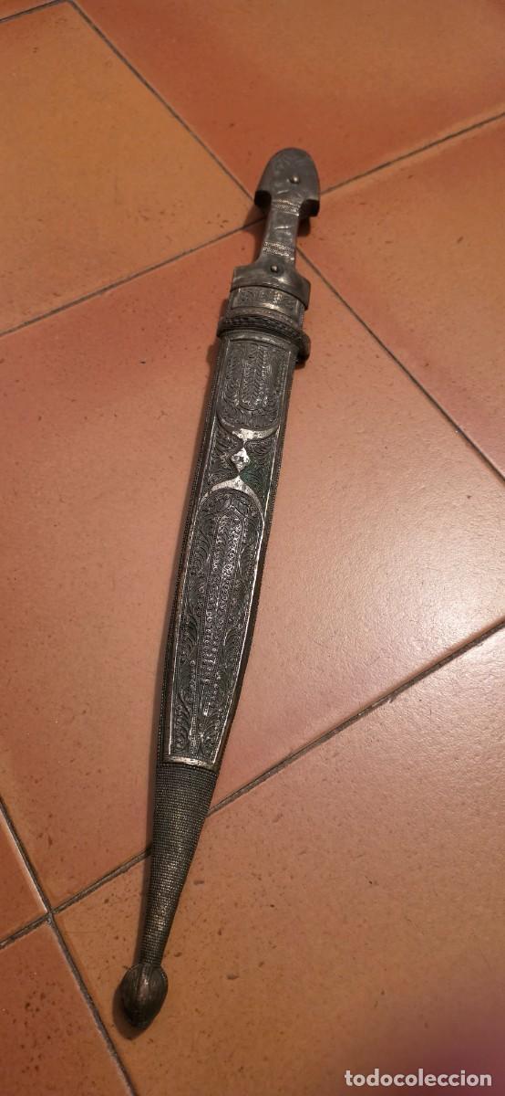 Militaria: Muy antigua kindjal Caucasia grande muy trabajada