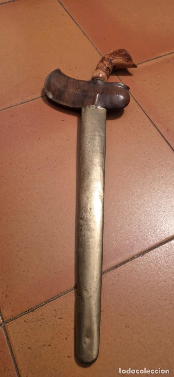 Militaria: Precioso Kriss madera y metal antiguo