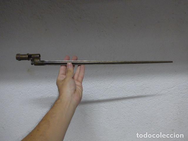 Militaria: Antigua bayoneta republicana de mosin nagant rusa de Guerra civil, original.