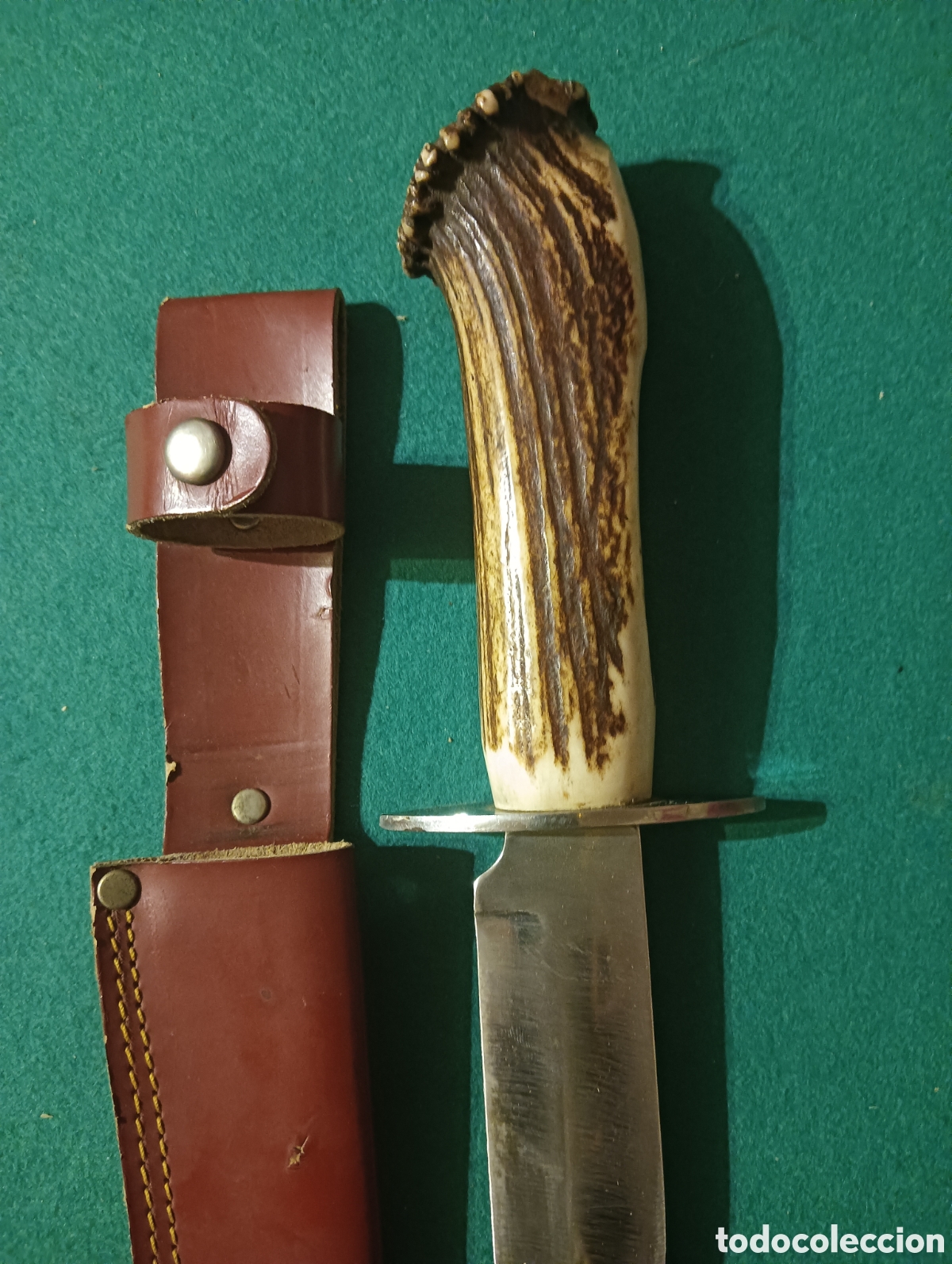 Militaria: Cuchillo de caza con funda de cuero - Foto 3