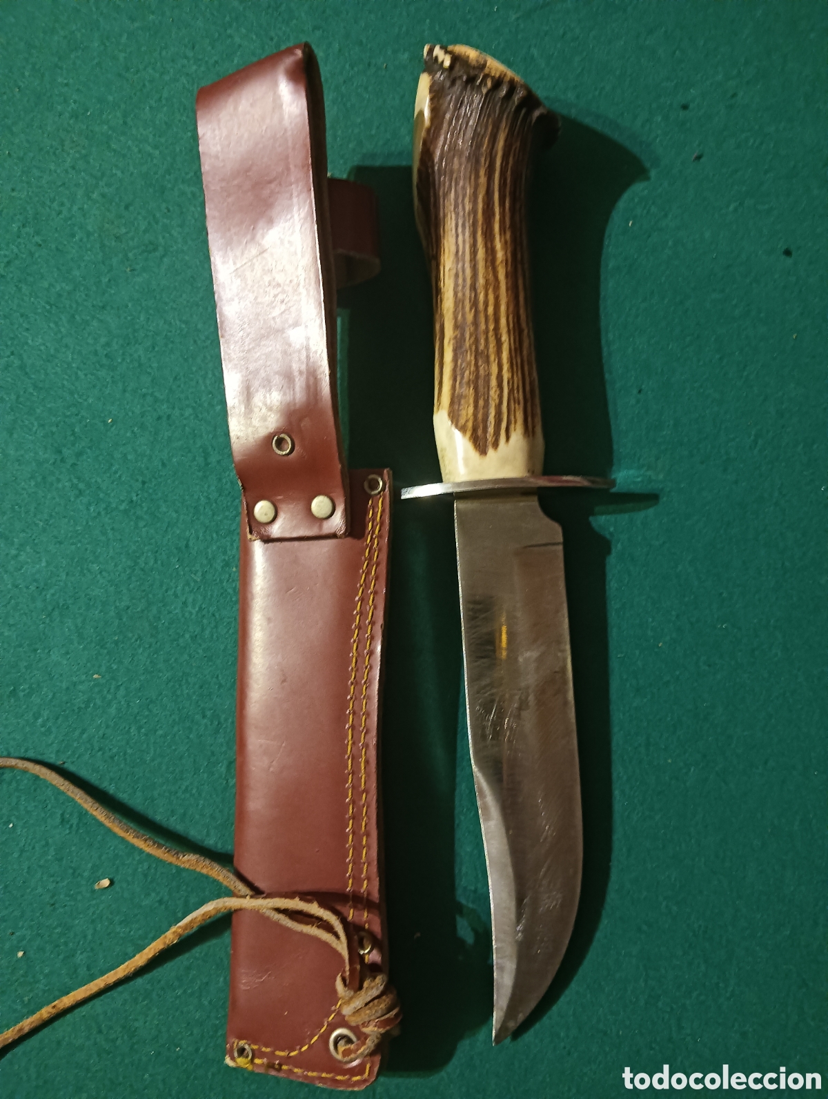 Militaria: Cuchillo de caza con funda de cuero - Foto 5