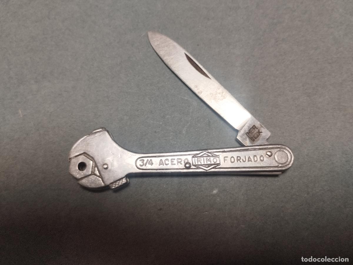 Militaria: BZB 45 PEQUE&Ntilde;A NAVAJA PUBLICIDAD ACERO IRINO HORJADO. EN LA HOJA: IRINOX.