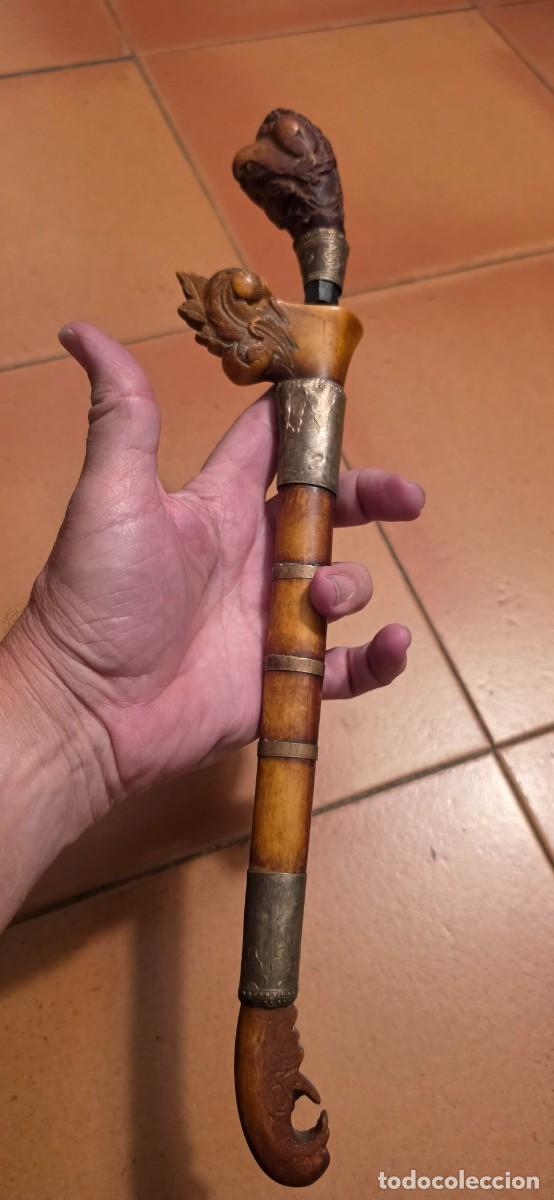 Militaria: Precioso keris antiguo trabajo hueso o cuerno