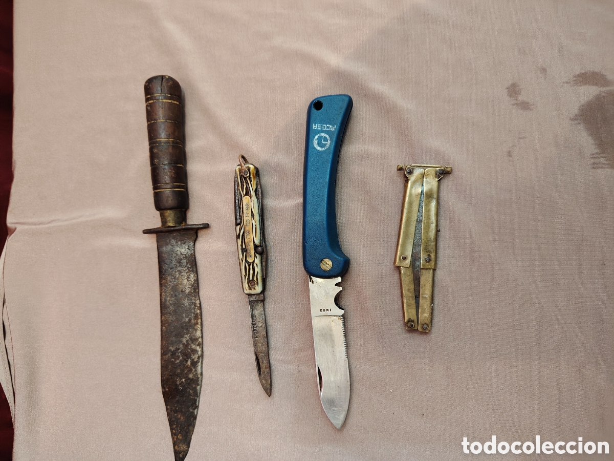 Militaria: Lote de navajas antiguas