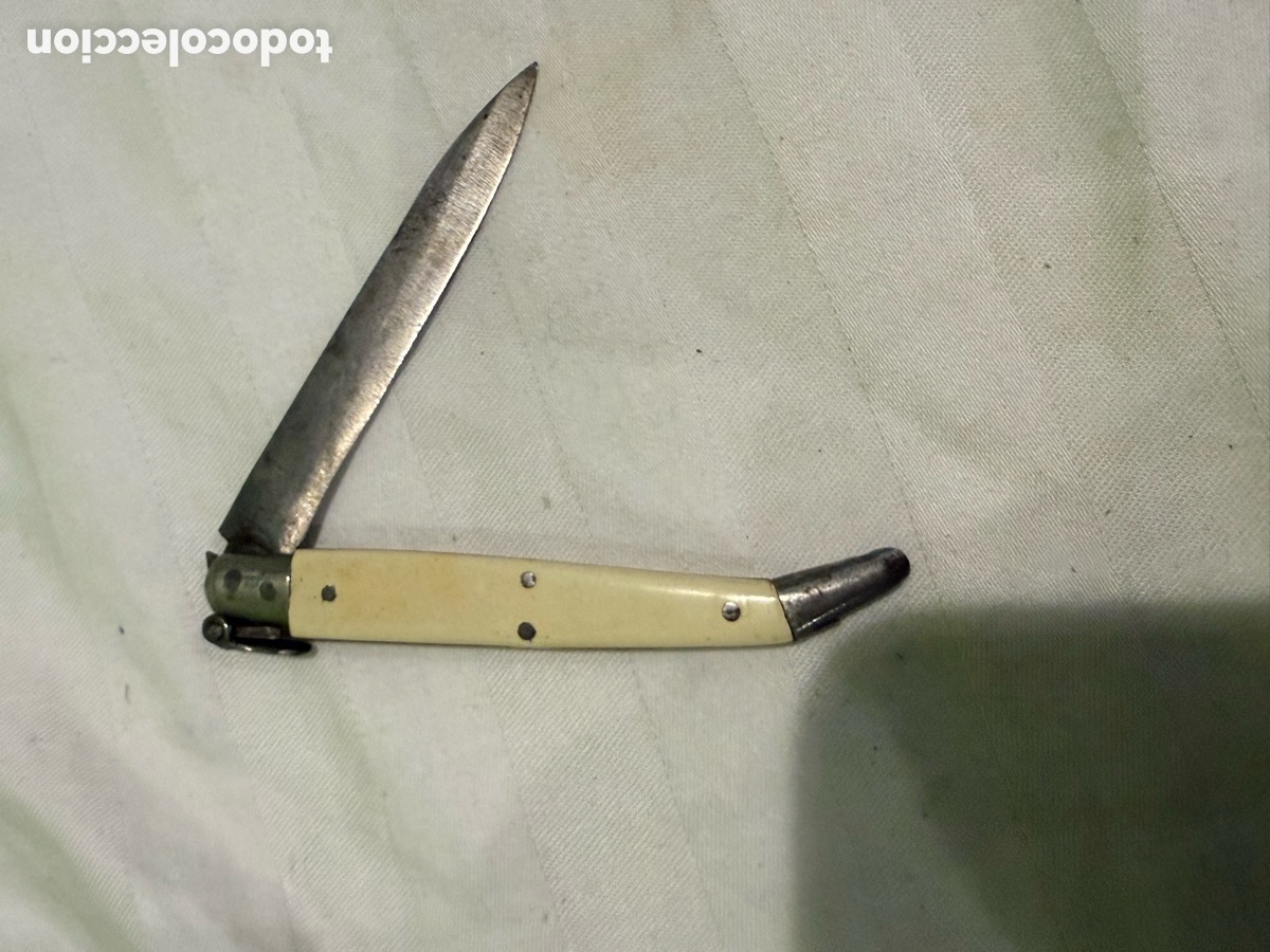 Militaria: NAVAJA ANTIGUA DE BOLSILLO CON SELLO EN HOJA &ndash; PRIMERA MITAD SIGLO XX