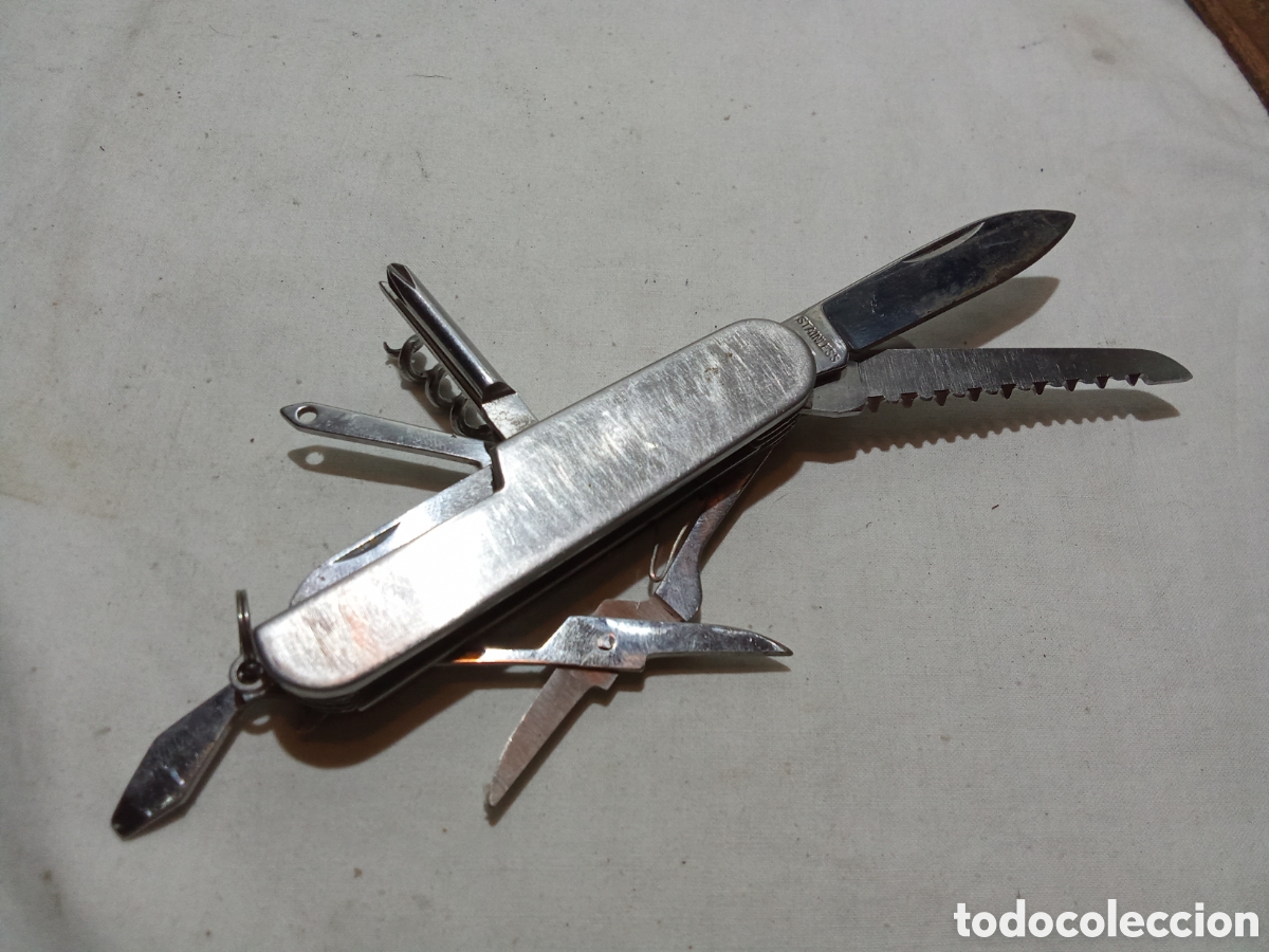 Militaria: NAVAJA MULTIUSOS DE ACERO INOXIDABLE