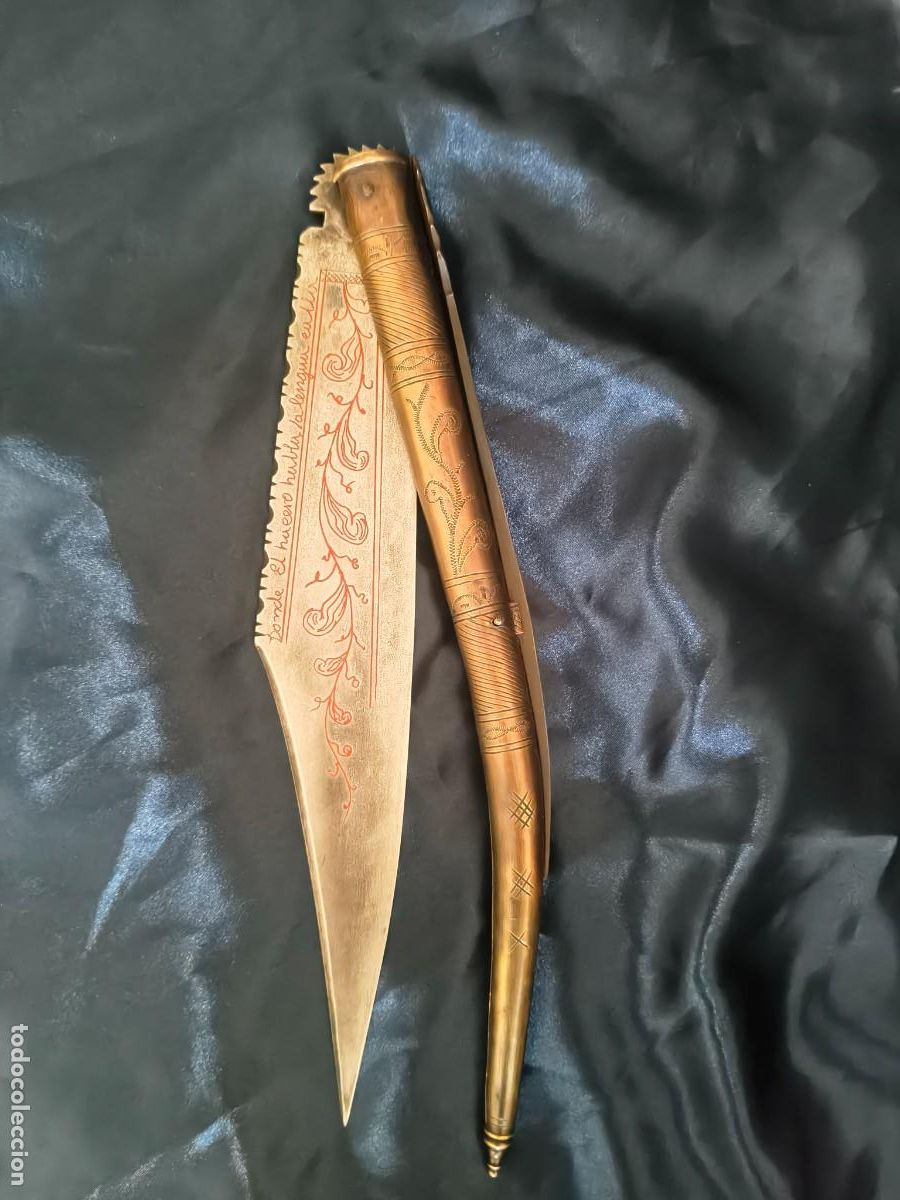 Militaria: NAVAJA ESPA&Ntilde;OLA GRANDE santa cruz de mudela CUCHILLO PU&Ntilde;AL DAGA