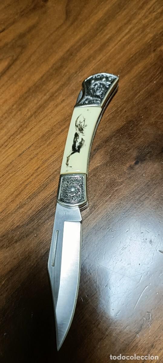Militaria: Navaja de estilo campero o de caza