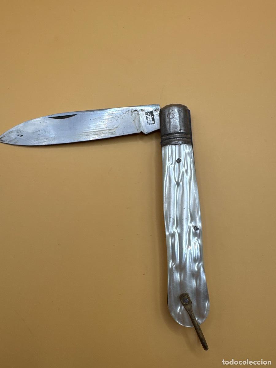 Militaria: ANTIGUA NAVAJA SOTOS ALBACETE &ndash; CIERRE DE PALANQUILLA &ndash; CACHAS NACARADAS &ndash; VINTAGE