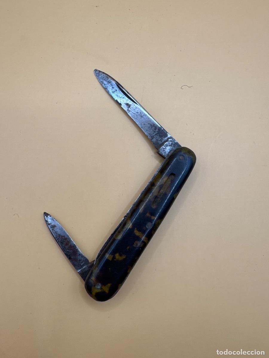 Militaria: ANTIGUA NAVAJA ALEMANA SOLINGEN &ndash; 2 HOJAS Y TIJERAS &ndash; MULTIUSOS VINTAGE