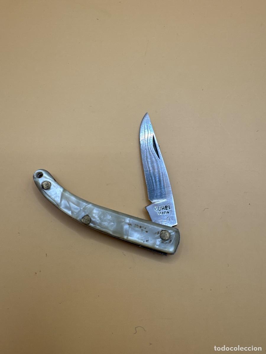 Militaria: NAVAJA CUREL INOX &ndash; CACHAS NACARADAS &ndash; HOJA PLEGABLE &ndash; VINTAGE