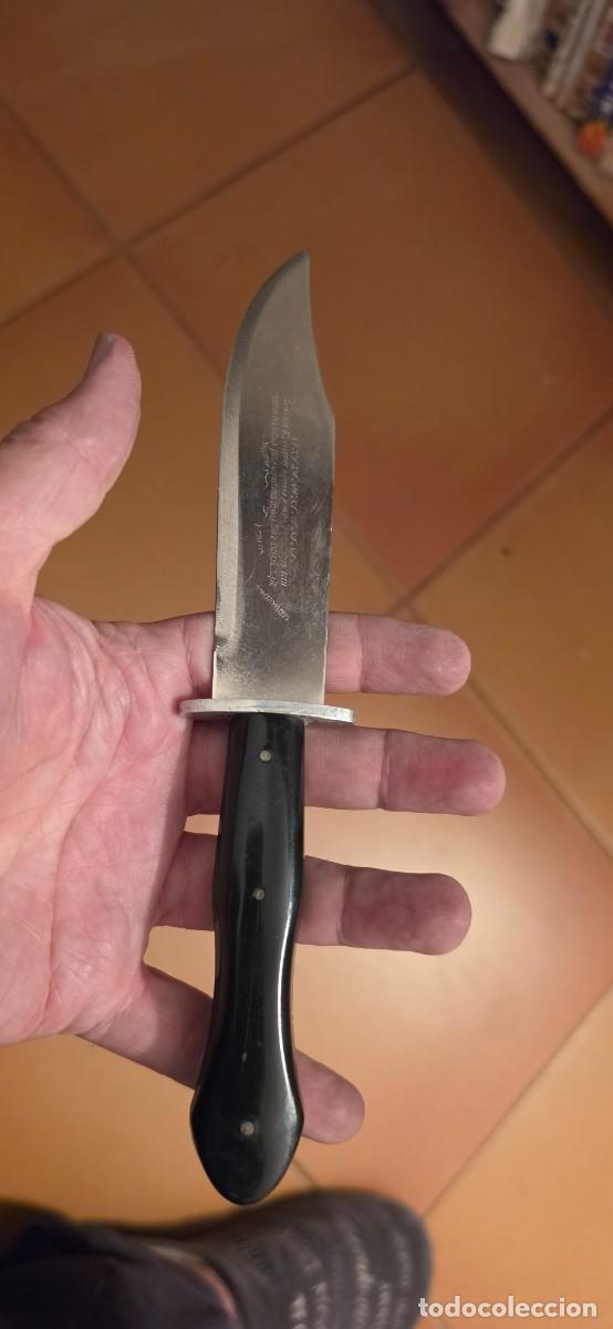 Militaria: Bonito cuchillo griego asta y firmado