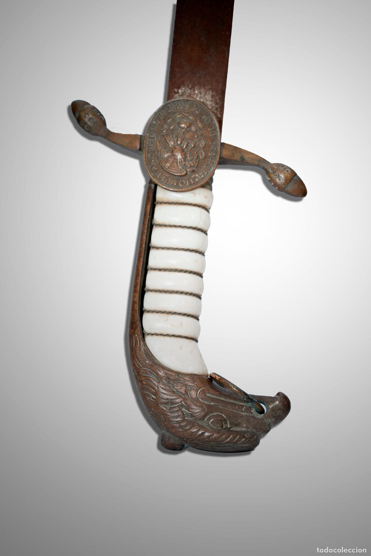 Militaria: Antigua espada de Gala para Oficial del Cuerpo de Sanidad del Ej&eacute;rcito Mexicano, &Eacute;poca Porfiriana.