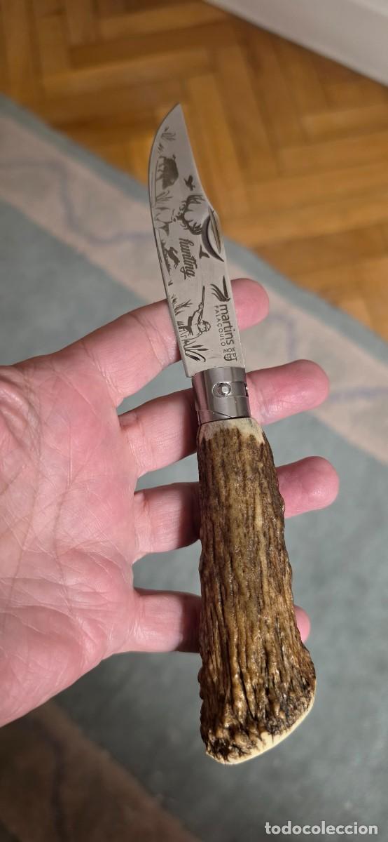 Militaria: Preciosa navaja porruguesa asta lujo hoja caza