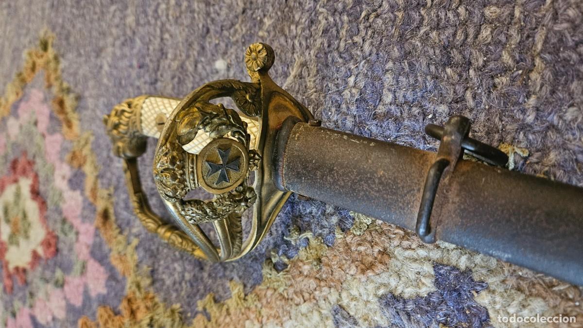 Militaria: Sable con marcajes atribuidos a la Orden de Malta y procedencia de un ayudante de Alfonso XIII
