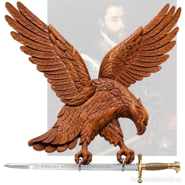 Militaria: PANOPLIA ESCUDO AGUILA CARLOS V * PIEZA &Uacute;NICA FABRIDA EN MADERA