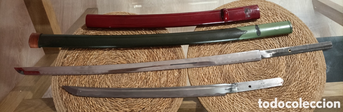 Militaria: Katana Wakisazi fundas y Hojas Sable Espada
