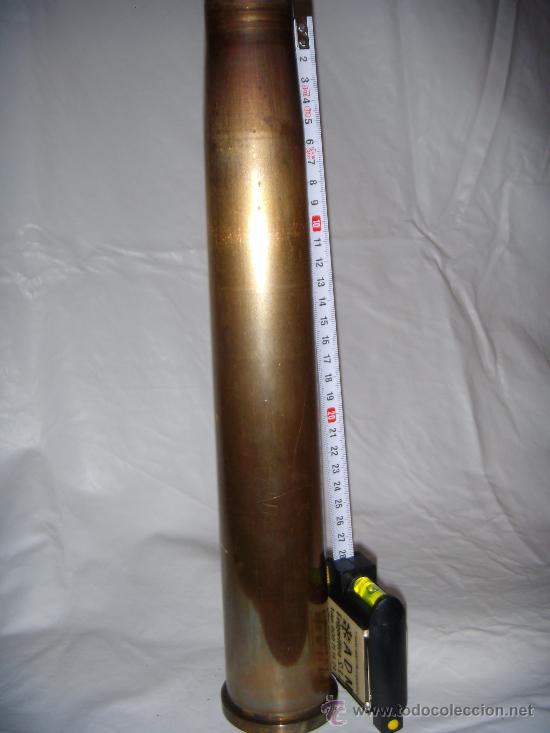 Militaria: VAINA DE LAT&Oacute;N DE 40/70 M/M., INERTE - Foto 1